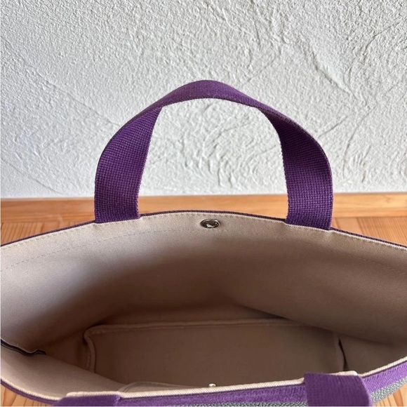 Herve Chapelier Tote Bag in Purple and Gray - Picture 10 of 15